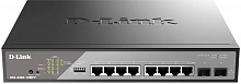 Коммутатор D-Link DSS-200G-10MPP/A1A (L2) 8x1Гбит/с 2SFP 8PoE++ 242W настраиваемый