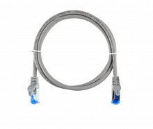 NMC-PC4SE55B-ES-005-C-GY - Коммутационный шнур NIKOMAX S/FTP 4 пары, Кат.6 (Класс E), 250МГц, 2хRJ45/8P8C, T568B, заливной, с защитой защелки, многожильный, BC (чистая медь), 26AWG (7x0,150мм), LSZH нг(А)-HFLTx, светло-серый, 0,5м