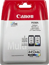 Картридж струйный Canon PG-445/CL-446 8283B004/008 многоцветный/черный набор печ.гол.в компл. для Canon MG2440/MG2540