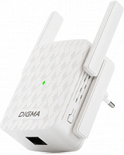 Повторитель беспроводного сигнала Digma D-WR310 (D-WR310V2) N300 Wi-Fi белый