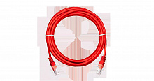 EC-PC4UD55B-BC-PVC-010-RD-10 - Коммутационный шнур NETLAN U/UTP; 5е; RJ45/8P8C; 4 пары; PVC; Многожильный; 1 м. красный. 10шт.