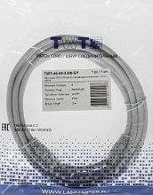 Патч-корд Lanmaster TWT-45-45-3.0/6-GY UTP RJ-45 вил.-вилка RJ-45 кат.6 3м серый ПВХ (уп.:1шт)