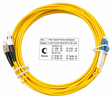 Cabeus FOP(d)-9-LC-FC-5m - Шнур оптический duplex LC-FC 9/125 sm 5м LSZH