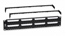 Cabeus PL2-48-Cat.5e-Dual - IDC Патч - панель 19 " (2U), 48 портов RJ-45, категория 5e, Dual IDC, с задним кабельным организатором · Тип установки: шкаф или стойка 19