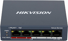 Коммутатор Hikvision DS-3E0105P-E/M(C) 4x100Мбит/с 4PoE+ 35W неуправляемый
