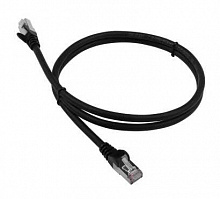 Патч-корд Lanmaster LAN-PC45/S6A-1.0-BK FTP RJ-45 вил.-вилка RJ-45 кат.6A 1м черный LSZH (уп.:1шт)