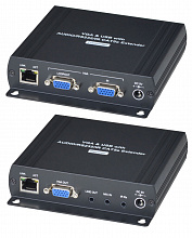 VKM04 - Комплект (приёмник и передатчик) для передачи VGA, 4xUSB2.0, RS232, Стерео Аудио и ИК-управление на расстояние до 120м(CAT5e)/140м(CAT6)
