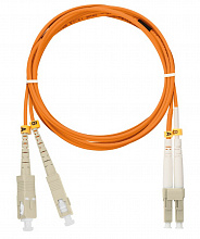 NMF-PC2M2C2-SCU-LCU-003 - Шнур волоконно-оптический, переходной, многомодовый 50/125мкм, стандарта ОМ2, SC/UPC-LC/UPC, двойной, LSZH нг(A)-HFLTx, 2мм, оранжевый, 3м, NIKOMAX