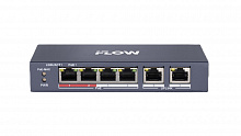 F-SW-EU206POE-V/L - неуправляемый коммутатор Value СЕРИЯ(100M, PoE) 4 RJ45 100M PoE с грозозащитой 6кВ, iFLOW