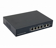 NS-SW-4F2F-P - Коммутатор PoE NST Fast Ethernet на 6 RJ45 портов. Порты: 4 х FE (10/100 Base-T) с поддержкой PoE (IEEE 802.3af/at), 2 x FE (10/100 Base-T) Uplink. Мощность PoE на порт - до 30W. Суммарная мощность PoE -  до 80W.