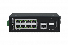 MNS-1008F2SP - Управляемый сетевой коммутатор с 8 PoE портами 10/100/1000 Мбит/с, 2х1000 Мбит/c SFP портами. Возможность установки в 19” телекоммуникационную стойку на DIN рейку