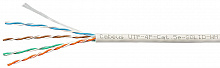Cabeus UTP-4P-Cat.5e-SOLID-WH - Кабель витая пара UTP (U/UTP), категория 5e, 4 пары (24 AWG), одножильный, белый (305 м), системная гарантия 25 лет.