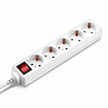 Сетевой удлинитель Buro BU-PS5.5/W 5м (5 розеток) белый (пакет ПЭ)