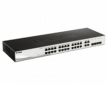 DGS-1210-28/FL1A Управляемый L2 коммутатор D-Link с 24 портами 10/100/1000Base-T и 4 комбо-портами 100/1000Base-T/SFP