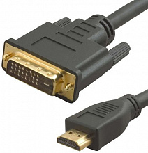 Кабель аудио-видео Lazso WH-141 HDMI (m)/DVI-D (m) 15м. позолоч.конт. черный (WH-141(15M))