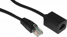 Патч-корд Buro BU-C5EXTND-1M-B UTP cat.5E solid 1м черный RJ-45 (m)-RJ-45 (f)