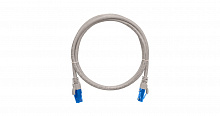 NMC-PC4UE55B-010-C-GY - Коммутационный шнур NIKOMAX U/UTP 4 пары, Кат.6 (Класс E), 250МГц, 2хRJ45/8P8C, T568B, заливной, с защитой защелки, многожильный, BC (чистая медь), 24AWG (7х0,205мм), LSZH нг(А)-HFLTx, серый, 1м
