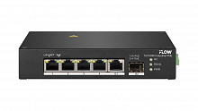 F-SW-IU406HPOE - Неуправляемый промышленный PoE-коммутатор iFLOW на 4 порта 10/100M RJ45 PoE, 1 uplink порт 1000 Мбит/с RJ45, 1 гигабитный uplink порт SFP