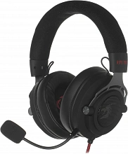 Наушники с микрофоном Defender Aspis Pro черный/красный 2м накладные оголовье (64221)