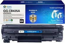 Картридж лазерный G&G GG-CB435A UNIVERSAL черный (2000стр.) для HP P1005/1006/1505/M1120/М1522/P1102/1214/M1132/1212nf/1217nfw/1218nfs/P1560/1566/1606/M1536dnf Canon MF3010/4410/4412/4420n/ D520/530/550/MF4450/4452/4550d/4570/4770n/4880dw/4890dw/LBP-6000/