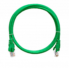 NMC-PC4UD55B-020-GN - Коммутационный шнур NIKOMAX U/UTP 4 пары, Кат.5е (Класс D), 100МГц, 2хRJ45/8P8C, T568B, заливной, с защитой защелки, многожильный, BC (чистая медь), 24AWG (7х0,205мм), PVC нг(А), зеленый, 2м