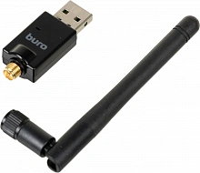 Адаптер USB Buro BU-BT50C BT5.0+EDR class 1 100м черный