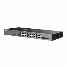 SG5428X - Omada 24-портовый гигабитный управляемый стекируемый коммутатор Lite L3 c 4 слотами 10G SFP+. Порты: 24 х гигабитных порта RJ45, 4 х слота 10G SFP+, консольный порт RJ45/USB Type-C, 1 х порт USB 2.0, TP-link