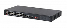 DH-S3228-24GT-240 - 24-портовый неуправляемый гигабитный коммутатор с PoE, уровень L2