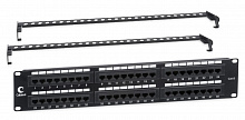 Cabeus PL-48-Cat.6-Dual IDC - Патч-панель 19" (2U), 48 портов RJ-45, категория 6, Dual IDC, с задним кабельным организатором.
