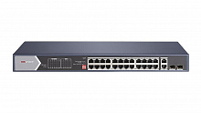 Неуправляемый PoE коммутатор DS-3E0528HP-E - 20 портов RJ45 1000M PoE + 4 порта RJ45 1000M HiPoE + 2 порта RJ45 1000M + 2 1000М SFP