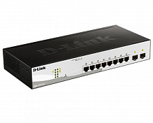 DGS-1210-10/FL1A Управляемый L2 коммутатор с 8 портами 10/100/1000Base-T и 2 портами 1000Base-X SFP