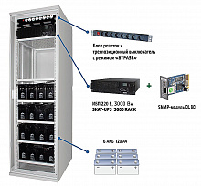 Комплекс бесперебойного питания SKAT-UPS 3000 SNMP Бастион 220В/3000 ВА, чистый синус, On-Line, диапазон входного напряжения 160-290 В, 19'' шкаф