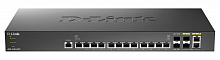 DXS-1210-16TC/B1A - Настраиваемый L2+ коммутатор с 12 портами 10GBase-T, 2 портами 10GBase-X SFP+ и 2 комбо-портами 10GBase-T/SFP+, D-Link