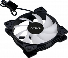 Вентилятор для корпуса Digma DFAN-FRGB1 RGB 120х120x25 черный 3-pin 4-pin (Molex) 23дБ Ret