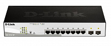 DGS-1210-10P/FL2A - Управляемый L2 коммутатор с 8 портами 10/100/1000Base-T и 2 портами 1000Base-X SFP (8 портов PoE 802.3af/at, PoE бюджет 65 Вт), D-link