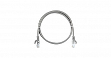 NMC-PC4UD55B-ES-010-C-GY - Коммутационный шнур NIKOMAX U/UTP 4 пары, Кат.5е, 100МГц, 2хRJ45/8P8C, T568B, заливной, с защитой защелки, многожильный, 25AWG (7x0,175мм), LSZH нг(А)-HFLTx, серый, 1м
