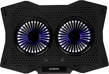 Подставка для ноутбука Digma D-NCP180-2x110 18" 410x280x34мм 20дБ 2xUSB 2x 110ммFAN 700г пластик ABS черный
