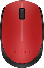Мышь Logitech M171 красный/черный оптическая 1000dpi беспров. USB для ноутбука 2but (910-004645)