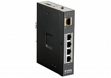 DIS-100G-5PSW/A1A Промышленный Неуправляемый коммутатор D-Link с 4 портами 10/100/1000Base-T, 1 портом 1000Base-X SFP, функцией энергосбережения и поддержкой QoS (4 порта с поддержкой PoE)