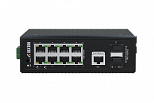 MNS-1008F2S - Управляемый сетевой коммутатор с 8 портами 10/100/1000 Мбит/с, 2х1000  Мбит/c SFP портами. Возможность установки в 19” телекоммуникационную стойку на DIN рейку.