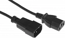 Кабель-удлинитель Buro IEC C13 IEC C14 3м (AN23-1008-3) черный