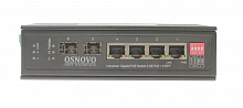 SW-80402-I - Промышленный PoE коммутатор Gigabit Ethernet на 4GE PoE + 2 GE SFP порта. Порты: 1 xGE (10/100/1000Base-T) с PoE BT (до 90W) + 3xGE (10/100/1000Base-T) с PoE (до 30W) + 2xGE SFP (1000Base-X), OSNOVO