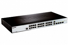 DES-3200-28/C1A Управляемый L2 коммутатор D-Link с 24 портами 10/100Base-TX, 2 портами 100/1000Base-X SFP и 2 комбо-портами 100/1000Base-T/SFP