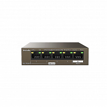 Tenda TEG1105PD - Коммутатор PoE неуправляемый (с питанием от PoE), 4 порта 10/100/1000 Base-T (Data/PoE OUT IEEE 802.3 af) + 1 порт 10/100/1000 Base-T (Data/PoE IN IEEE 802.3 af/at), бюджет PoE 30 Вт (15 Вт на порт) , грозозащита портов 6 кВ.