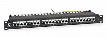 Cabeus PL-24-Cat.6-SH-Dual IDC Патч-панель 19" (1U), 24 порта RJ-45, категория 6, полностью экранированная, с задним кабельным организатором