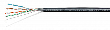 Cabeus FTP-4P-Cat.5e-SOLID-OUT-LSZH-UV - Кабель витая пара экранированная FTP (F/UTP), категория 5e, 4 пары (24 AWG), одножильный, экран - фольга, для внеш прокл LSZH-UV (305 м)