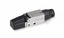 Cabeus 8P8C-SH-C6-TWP-F - Cabeus 8P8C-SH-C6-TWP-F Коннектор с фиксатором кабеля и колпачком RJ-45(8P8C) под витую пару, категория 6, экранированный, для одножильного кабеля