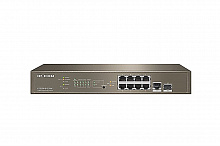 IP-COM G5310P-8-150W - Коммутатор PoE управляемый L3, 10 портовый. 8 портов PoE 10/100/1000 Мбит/c Base-T (IEEE 802.3at/af) до 30Вт на порт + 1 порт Ethernet 10/100/100 Мбит/c Base-T + 1 порт SFP 10/100/1000 Мбит/c Base-X. Бюджет PoE 130Вт. Грозозащита на