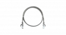 NMC-PC4UD55B-ES-020-C-GY - Коммутационный шнур NIKOMAX U/UTP 4 пары, Кат.5е, 100МГц, 2хRJ45/8P8C, T568B, заливной, с защитой защелки, многожильный, 25AWG (7x0,175мм), LSZH нг(А)-HFLTx, серый, 2м