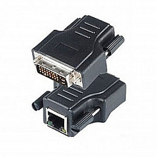 DE01ERK - Комплект для передачи DVI-сигнала по кабелю витой пары CAT5e/6, состоит из передатчика DE01ET (DVI-I) и приемника DE01ER (DVI-I). Дальность передачи сигнала: до 70 м (1024х768 пк), до 50 м (1280х1024, 1440х900, 1600х900, 1920x1200, 1920x1080).